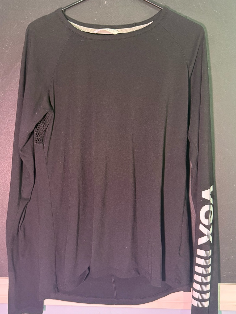Victoria's Secret Sport. Black long sleeve with mesh back